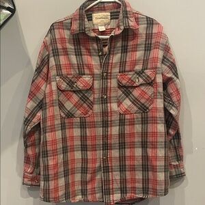 Plaid Button-Up Shirt men’s flannel large